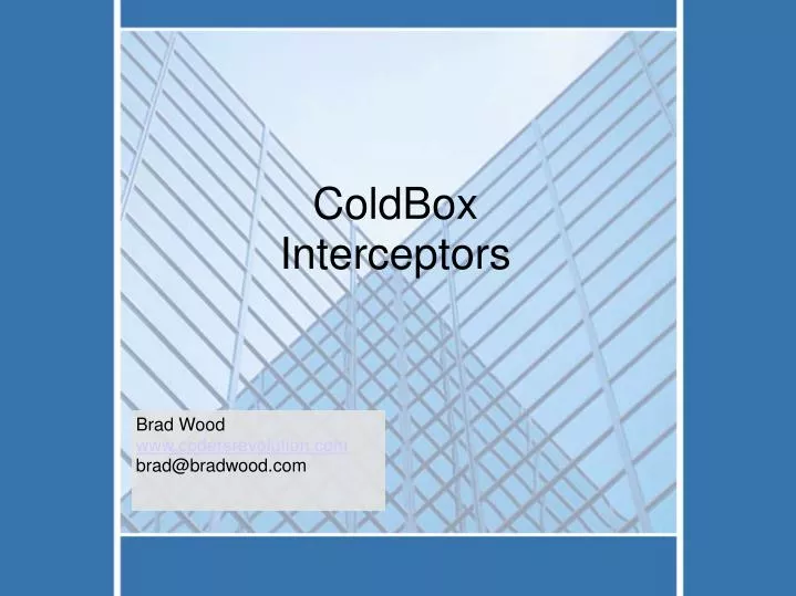 coldbox interceptors