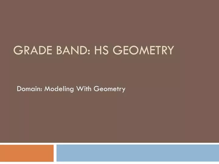 grade band hs geometry