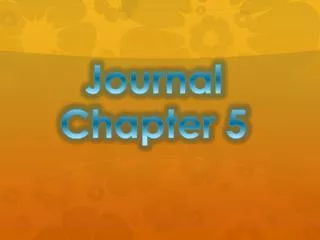 Journal Chapter 5