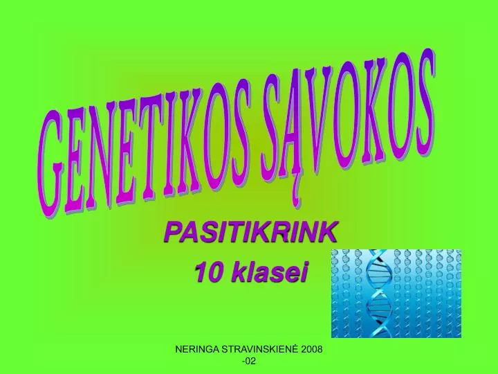 pasitikrink 10 klasei