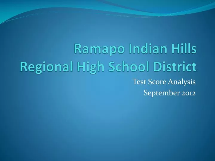 ramapo indian hills regional high school district