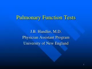 Pulmonary Function Tests