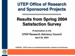 UTEP Office of Research and Sponsored Projects