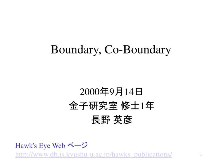 boundary co boundary