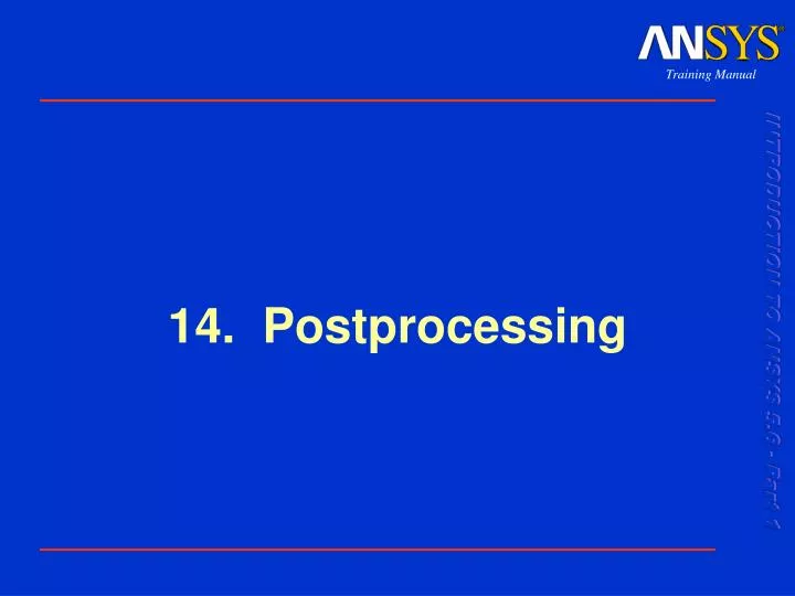 14 postprocessing