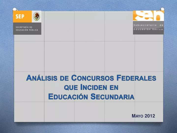 an lisis de concursos federales que inciden en educaci n secundaria