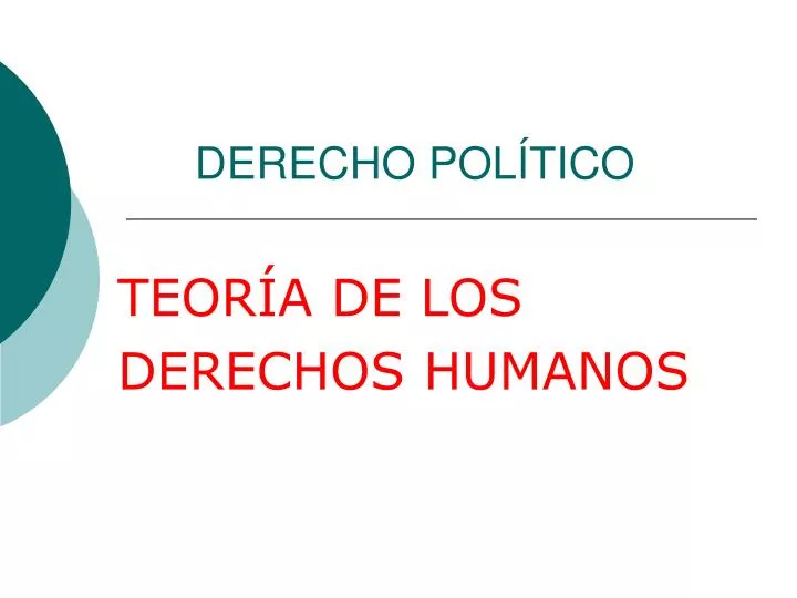 derecho pol tico