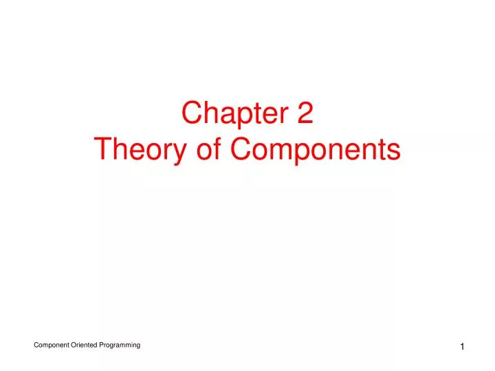 chapter 2 theory of components