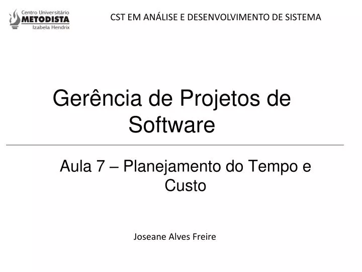 ger ncia de projetos de software