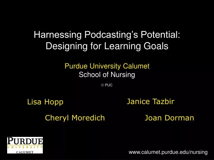 harnessing podcasting s potential designing for learning goals