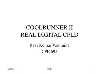 COOLRUNNER II REAL DIGITAL CPLD