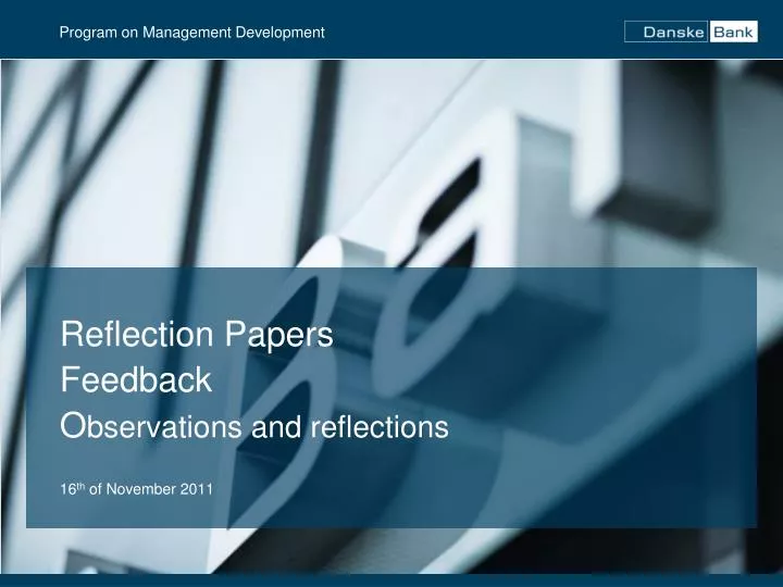 reflection papers feedback o bservations and reflections