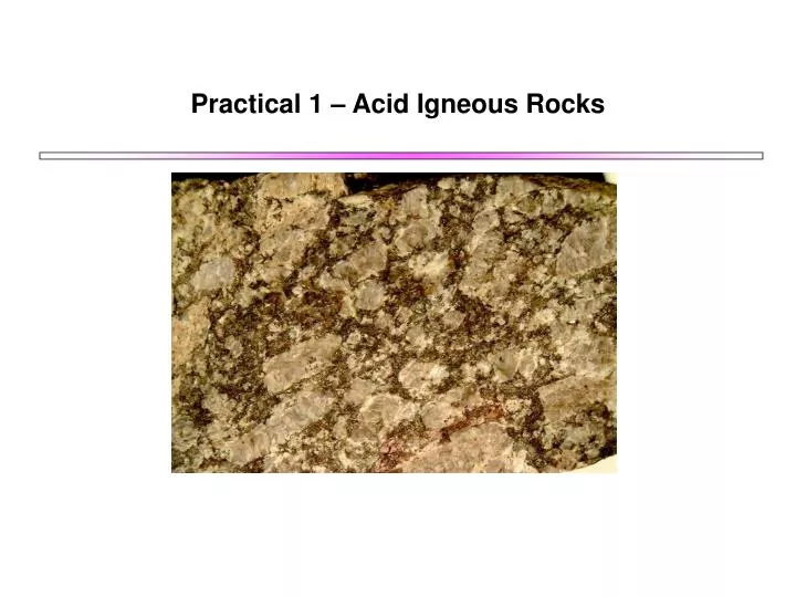 practical 1 acid igneous rocks