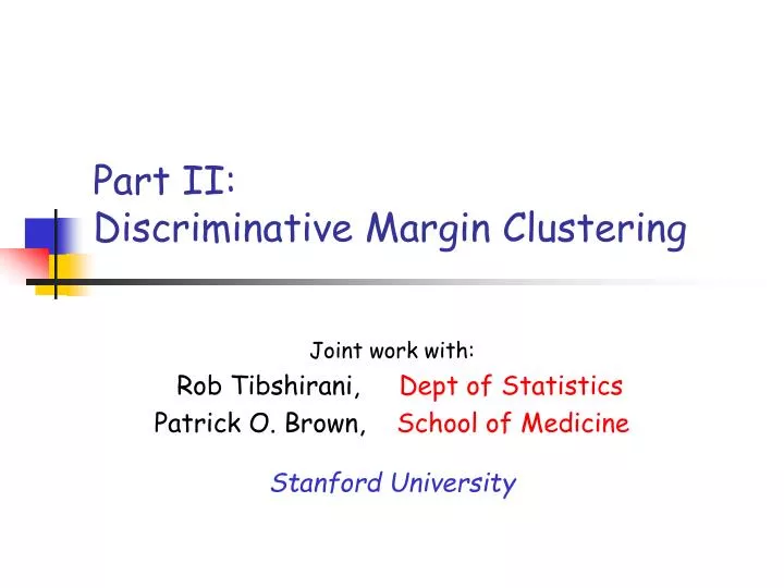part ii discriminative margin clustering