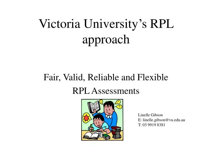victoria university s rpl approach