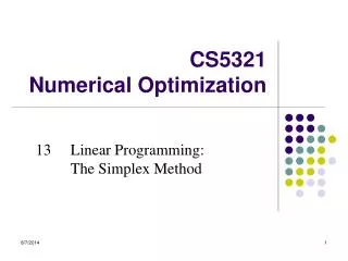 CS5 3 21 Numerical Optimization