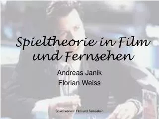 spieltheorie in film und fernsehen