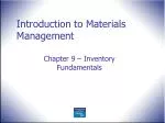 Introduction to Materials Management - slide 1