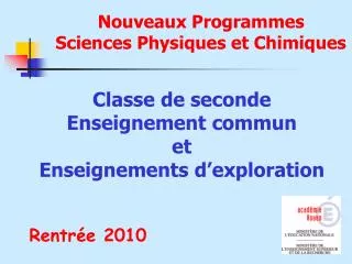 classe de seconde enseignement commun et enseignements d exploration