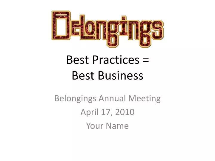 best practices best business