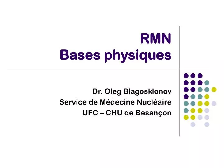 rmn bases physiques