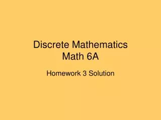 discrete mathematics math 6a