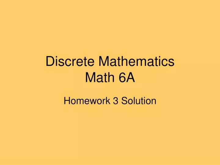 discrete mathematics math 6a