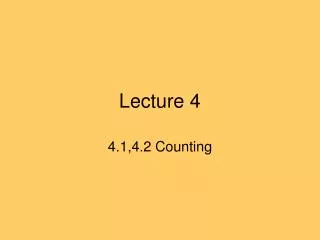 Lecture 4