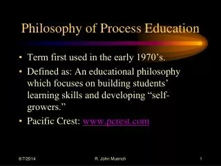 Philosophy of Process Education