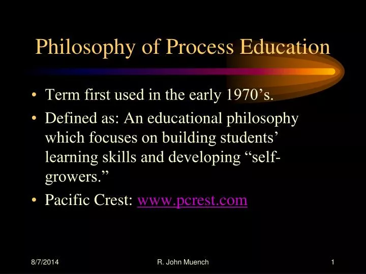 philosophy of process education