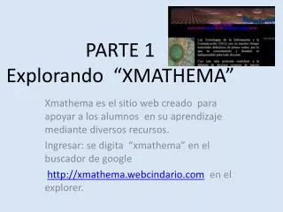 parte 1 explorando xmathema