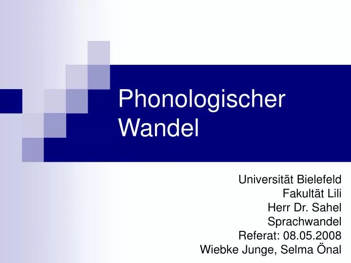 phonologischer wandel