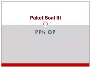 paket soal iii