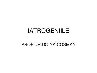 iatrogeniile