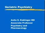 Geriatric Psychiatry - slide 1