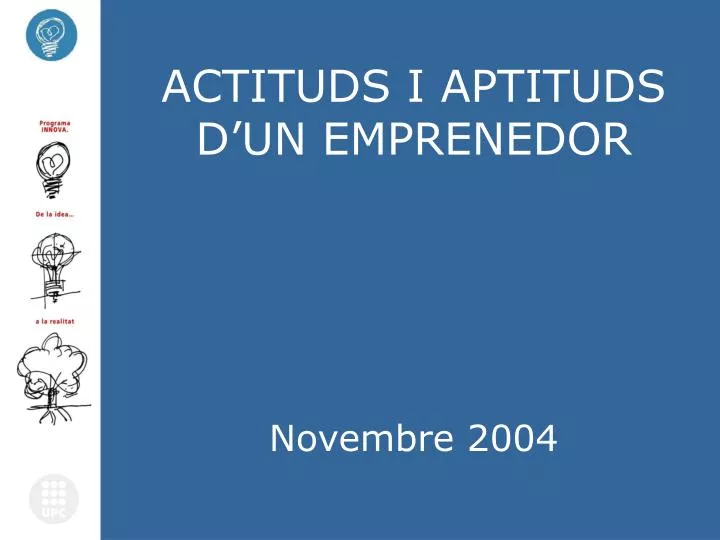 actituds i aptituds d un emprenedor novembre 2004