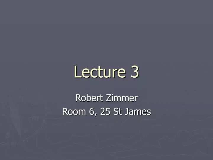 lecture 3