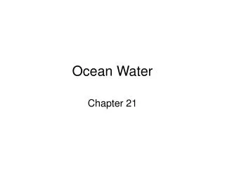 Ocean Water