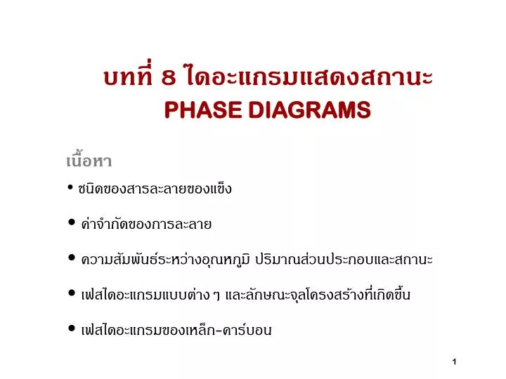 8 phase diagrams