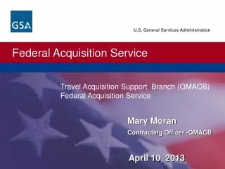 Mary Moran Contracting Officer -QMACB