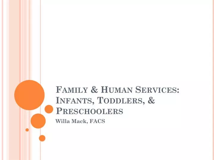 family human services infants toddlers preschoolers