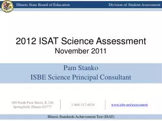 2012 ISAT Science Assessment November 2011