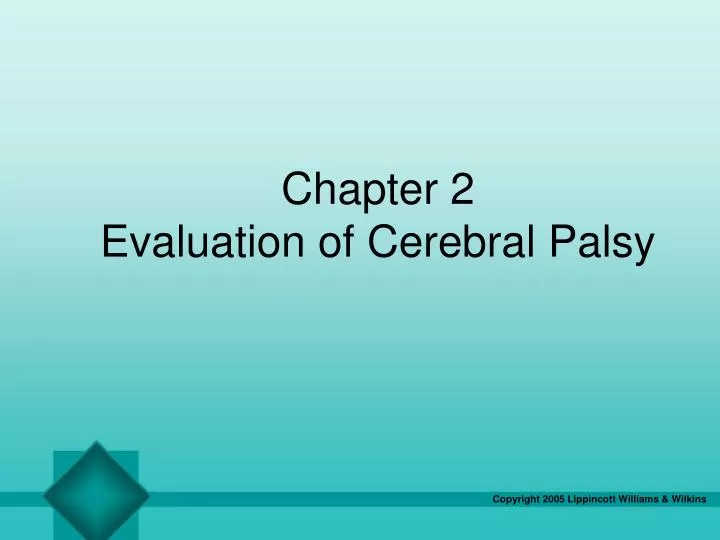 chapter 2 evaluation of cerebral palsy
