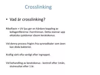 crosslinking