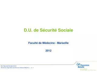 d u de s curit sociale