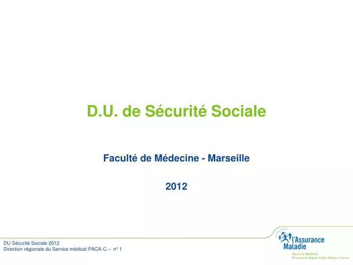 d u de s curit sociale