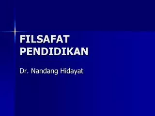 filsafat pendidikan