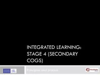 Integrated Learning: Stage 4 (secondary COGs)