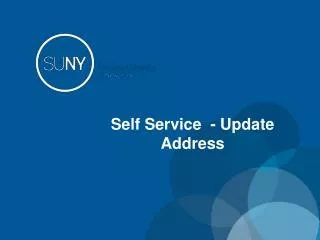 Self Service - Update Address