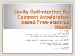 Cavity Optimization for Compact Accelerator-based Free-electron Maser